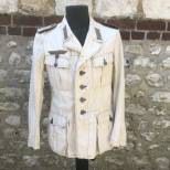 Heer Veste tropicale Mdle 1940 , panzer , toile Blanchie 