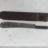 Machette et fourreau cuir marron 