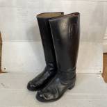 NSDAP Paire de bottes cuir noir 