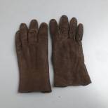 Paire de gants officier cuir marron 
