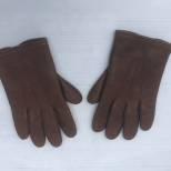 Paire de gants Officier cuir marron rougeatre 