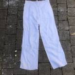 Pantalon à Pont Matelot en coton blanc 