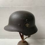 Police casque Mdle 1940 Double insignes et jugulaire 