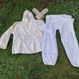 Veste , pantalon , gants camouflage blanc 