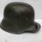 Casque Stahlhelm Mdle 1916 et jugulaire cuir 