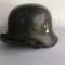 Heer casque Mdle 1942 un insigne et jugulaire 