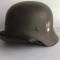 Heer casque Mdle 1942 un insigne et jugulaire 