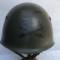 Italie Casque Mdle 1933 vert insigne Artillerie et jugulaire 