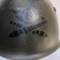 Italie Casque Mdle 1933 vert insigne Artillerie et jugulaire 