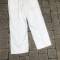 KM Pantalon droit en coton blanc 