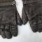 LW Paire de gants de vol navigant cuir marron foncé 