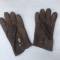 LW Paire de gants officier cuir marron 