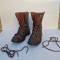 Paire de bottes de saut TAP  Mdle 1950 cuir marron 