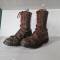 Paire de bottes de saut TAP  Mdle 1950 cuir marron 