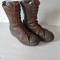 Paire de bottes de saut TAP  Mdle 1950 cuir marron 