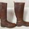 Paire de Bottes Officier cuir marron