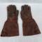 Paire de gants de vol ' Lemercier' Mdle 1938 cuir marron 