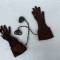 Paire de sous gants chauffants navigant soie marron 