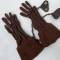 Paire de sous gants chauffants navigant soie marron 