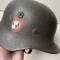 Police casque Mdle 1940 Double insignes et jugulaire 