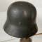 WH Casque Mdle 1940 peinture grise et jugulaire 