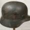 WH Casque Mdle 1940 peinture grise et jugulaire 