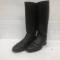 WH Paire de bottes officier cuir noir 