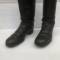 WH Paire de bottes officier cuir noir 