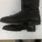 WH Paire de bottes officier cuir noir 