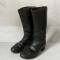 WH Paire de bottes troupe cloutées Tiges hautes cuir noir 