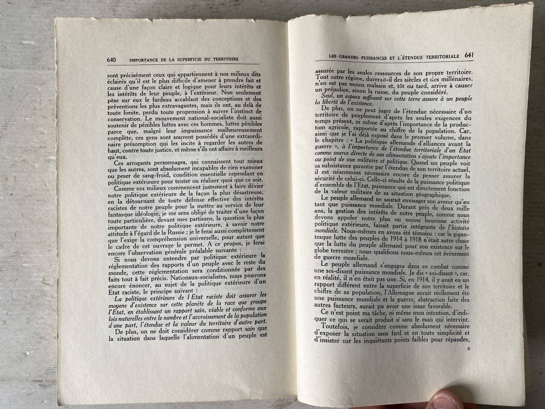 Prix Du Livre Mein Kampf Original 1941 Livre 'Mein Kampf' A. Hitler Edition francaise 1934 - Ventes d