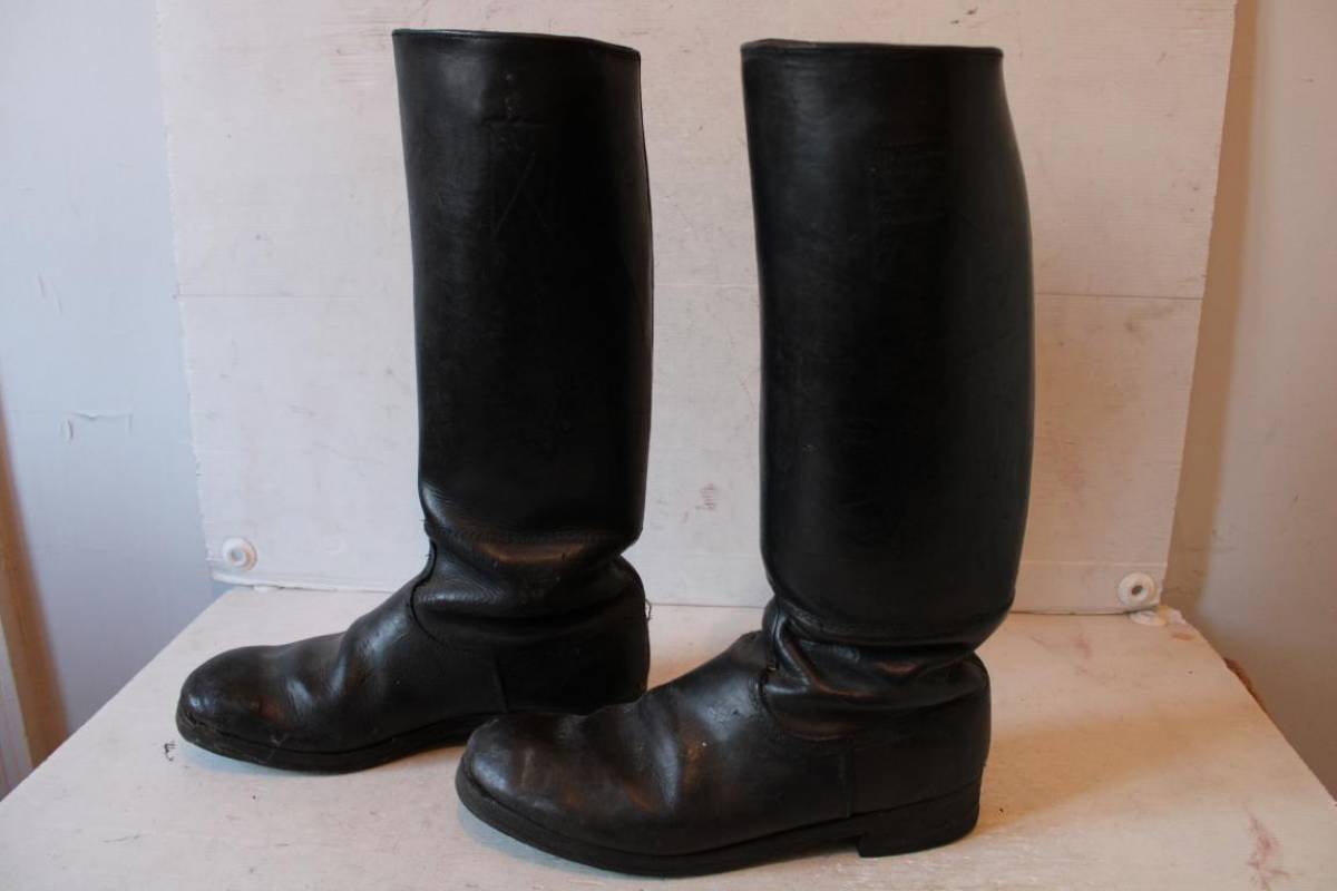 Bottes équitation Cuir WWI Style Officier Militaire - Reproduction Toutes Pointures